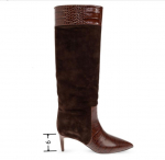 Krazing Pot Lehmanahast S&uuml;gis-Talvesaapad Ratsasaapad Ruudukujulise ninaga Soojapidavad Lapit&ouml;&ouml; Stiletto Peened P&otilde;lvesaapad 46 pruun