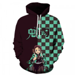 Meeste kapuutsid Laste riided kapuuts Kevad s&uuml;gismood &otilde;huke stiil Demon Slayer Print Pullover XXXXXXL