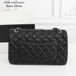 Keskmised teemanttikandiga &otilde;lakotid naistele Luksuslik disainerkaaviar k&auml;ekott Ehtsast nahast lehma nahast crossbody kott Kettidega lukuga klapiga kott h&otilde;be