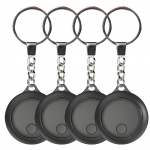 BT Trackeri esemeotsija T&ouml;&ouml;tage Find My, 4 akuga t&ouml;&ouml;tava esemeotsijaga ketttoega 4pcs must