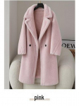 Haining Shearling fliisist kaisukaru lambanahast mantel L