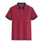 Meeste polos&auml;rk Suvine krae Riided T&ouml;&ouml;riided Krae Kultuurs&auml;rk Meeste l&uuml;hikeste varrukatega topid 2XL burgundiapunane