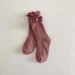 Ruffle Beebi T&uuml;drukute Sokid Puuvillased Laste Sokid Armsad Kortsud L&uuml;hikesed Sokid Hingavad Printsessi Laste T&uuml;drukute Triibulised Tantsusukid S roosa