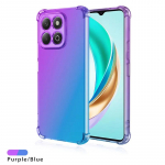 For Honor 200 Smart 200pro Honor200 Lite X7C 4G &uuml;mbris Rainbow gradient p&otilde;rutuskindlad telefoni&uuml;mbrised silikoonist pehme TPU turvapadja l&auml;bipaistev kukkumisvastane kate For Honor 200 Smart lilla/sinine