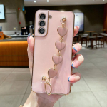 50 70 30 luksuslik Love Heart Plating k&auml;ev&otilde;ru kett&uuml;mbris Samsung Galaxy A70 A50 A30 S A7 2018 kate jaoks A50S A30S A750 A70