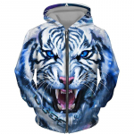 Kevad s&uuml;gismood Tiger Lion 3D prinditud kapuuts Meeste moodsad t&otilde;mblukuga spordir&otilde;ivad loomamustriga spordir&otilde;ivad t&auml;navamantel 4XL