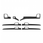 Auto keskkonsooli dekoratiivpaneel sisemise k&auml;epideme dekoratiivliistu katte kleepsud Jeep Grand Cherokee 2011-2020 jaoks ABS sisustustarvikud s&uuml;sinikkiust must v&auml;rv