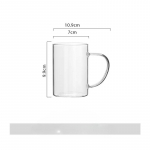 Loomingulised v&auml;rvilise k&auml;epidemega k&otilde;rge boorsilikaatklaasist kruus, paksendatud kuumakindlast l&auml;bipaistvast klaasist kohvipiima teetassid 1PCS