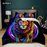 L&otilde;vi tekikotikomplekt Safari loomade voodipesukomplekt Armas metsloomade jahipidamine Pol&uuml;ester tekkikott lastele teismelistele Kahekordne Queen King suurus EU single(135x200cm)