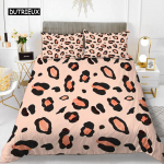 Leopardimustriga tekikotikomplekt Roosa T&uuml;drukulik &Scaron;ikk Gepardimustriga Voodipesukomplekt Poisile Teismelisele Pol&uuml;ester Metslooma Teemaline Tekikott EU single(135x200cm)