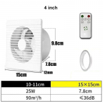220V 4/6/8 tolline kaugjuhtimispuldi akna seina v&auml;ljat&otilde;mbeventilaator vannitoa-WC K&ouml;&ouml;gi &otilde;huventilatsioon koos ajastusfunktsiooniga EU