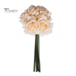 5 tk/komplekti kunstlik roos Realistlik v&otilde;ltslilledega pulmapidu kodukontori laua keskosa kunstlilletaimed, harukorki varre kaunistus valge