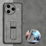 Redmi K80 Pro K 80 jaoks Lambanaha Nahast Kaamera P&otilde;rutuskindel Armor &Uuml;mbris Xiaomi Redmi K80Pro jaoks Matt P&otilde;rkeraud Magnetiline Hoidik Jalg Kaitsekate Redmi K80 must