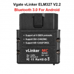 2024 BT OBD2 skanner Vgate vLinker MC+ BLE ELM327 Android/IOS/Windows jaoks ELM 327 wifi autodiagnostika skannimist&ouml;&ouml;riist