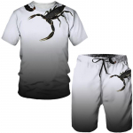 Scorpion 3D Print T-s&auml;rgid L&uuml;hikesed p&uuml;ksid Komplektid Meeste dressid Mood Suurem&otilde;&otilde;dulised l&uuml;hikeste varrukatega T-s&auml;rk p&uuml;ksid komplekt Meeste &uuml;likonnad Riided M