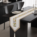 Luksuslik puuvilla-linasegust laudlina mitme tutiga S&ouml;&ouml;gitoa kummuti Pulmapeo kaunistused Restorani laudlina 30X120cm
