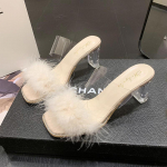 2024. aasta suveriided, uued seksikad paksu kontsaga sussid, kristallist k&otilde;rge kontsaga sussid, haldjastiilis pl&uuml;&uuml;sis sussid t&uuml;drukule 38 valkjas v&auml;rv