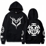 Fashion Anime One Piece Hoodie Lahtine Unisex Hoodie Law Printing Pullover Pikad varrukad 4XL must