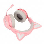 Kassi k&otilde;rvam&auml;ngupeakomplekt RGB Light Bluetoothi ​​juhtmevabad k&otilde;rvaklapid, 120 kraadi sisset&otilde;mmatav roosa