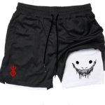 Berserk Muay Thai Kick Boxing UFC MMA Segakunstide Segav&otilde;itluskunst P&uuml;ksid Anime Mehed Naised Unisex Kahekihilised Kiiresti Kuivavad Hingavad Sportlikud J&otilde;usaal Fitness Treening M