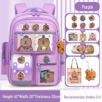 Capybara koolikott: Armas, mahukas seljakott algkooli poistele ja t&uuml;drukutele small lilla