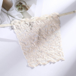 Kaunis pitsist madala kaelusega toruga topp libisemisvastane peen kokkupuutevastane valge