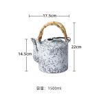 Jaapani stiilis keraamiline teekannu komplekt bambusest puidust k&auml;epidemega lille teekann k&otilde;rge temperatuurikindlus retro teepotid eriline teekomplekt