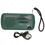 K&auml;siv&auml;ndaga p&auml;ikeseraadio AM FM SW1 SW2 matkamiseks LED-taskulamp mitmesageduslik matka-h&auml;daolukorra raadio jaoks roheline