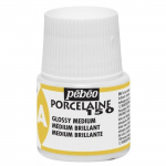 M&eacute;dium brillant - P&eacute;b&eacute;o - N&deg;038002 - Flacon 45ml - &Eacute;claircit peinture porcelaine - Rendu brillant valge