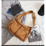 Casual Canvas Messenger Bags Naiste Meeste Crossbody &otilde;lakotid Naiste Disainer k&auml;ekott Tugev, Suure mahutavusega kandekotid must