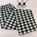 Naiste Korea stiilis ruudulised pidžaamap&uuml;ksid &ndash; vabad, vabad, &otilde;hulised p&uuml;ksid sise- v&otilde;i v&auml;listingimustes kasutamiseks M (75-95 jin)