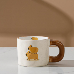 Armas loomakruus Capybara keraamiline tass Kodukontori joogitass Horsepibala veetass kaanega lusikaga 301-400ml