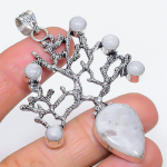 Natural Moonstone Gemstone 925 Sterling Silver Jewelry Pendant 2.92 s3u20