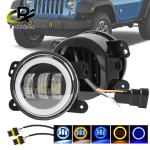 4-tolline Angel Eye LED LED-tuli LED DRL Sinine K&otilde;rge Udutuli Valge Merevaigukollane Halo R&otilde;ngas DRL Jeep Wrangler JK TJ Dodge Journey jaoks