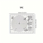 Mittenakkuv silikoonist k&uuml;psetusmatt saiakeste, taigna rullimiseks ja s&otilde;tkumiseks &ndash; ideaalne k&uuml;psiste ja pirukate jaoks &ndash; skaalaga k&ouml;&ouml;git&ouml;&ouml;riist p&uuml;hadek&uuml;psetamiseks 60*45CM