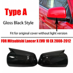 For For Mitsubishi Lancer X 10 EX EVO 2008-2016 Autokleebis Tahavaatepeegli K&uuml;ljepeegli Kate Tiiva Kate V&auml;lisosa Tagumine Vaatekorpus Liist without lamp 08-12 B