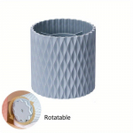 11,8 * 11,8 * 11,8 cm1 tk 360 p&ouml;&ouml;rlev suure mahutavusega meigipintsli- ja pliiatsihoidja &auml;mber, multifunktsionaalne hoidiktops huulepulga- ja kulmupliiatsi hoidmiseks. valge