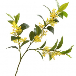 Kunstlik puuoks Osmanthus Fragrans V&auml;ike kollane lill, roheline leht Realistlik, n&auml;rbumatu, kastmata fotorekvisiidid Kodukontor T&auml;iskasvanute seksir&otilde;ivad