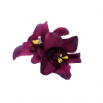 Simuleeritud Lillega Juukseklamber Hawaii Lilledekoratsiooniga K&uuml;lgmine Juukseklamber Juukseaksessuaarid Rannapuhkus Fotograafia Naiste Juukseklamber lilla