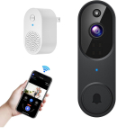 Juhtmevaba WiFi-video uksekell kahesuunalise heli, tehisintellektiga liikumistuvastuse, &ouml;ise n&auml;gemise ja pilvesalvestusega, ainult 2,4G WiFi