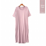 Naiste suvine l&uuml;hikeste varrukatega modaalne &ouml;&ouml;s&auml;rk: Pluss-suuruses raseduspidžaama pikk seelik One Size (suitable for 90-280 jin)