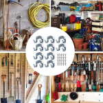 5 tk Seinakonksud Metallist Riidepuu Kruvidega Riputatav Seinale Hoiustamiskorraldajad T&ouml;&ouml;riist Aed Klamber Riiul Hoidik Kodu Ja K&ouml;&ouml;k 5PCS