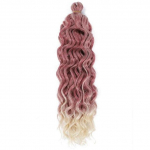 Juuksepikendused Heegeldatud punutised S&uuml;nteetilised Juuksed Afro Curl Hawaii Ombre Lokkis Blond Water Wave Pats Naistele 4Pcs/Lot-24inches