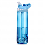 750ml spordiveepudel k&otilde;rrega, matkamiseks, v&auml;litingimustes, plastikust, l&auml;bipaistev, BPA-vaba pudel meestele, joogin&otilde;u sinine