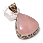 Rose Quartz Handmade Copper Jewelry Pendant 2.09 w7y36