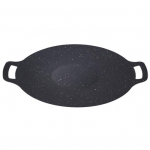 BBQ Grillpann Mittekleepuv Multifunktsionaalne Kerge &Uuml;mmargune Grill K&uuml;psetamiseks Grillimiseks BBQ Kiire Kuumutamine Telkimisalus K&auml;epidemega 30cm A