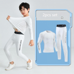 Poiste kompressioonsukkp&uuml;ksid Komplektid Jooksutreening Fitness Sport Hingav kiiresti kuivav pikkade varrukatega T-s&auml;rk 22