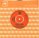 7-tolliline plaat ANDY WILLIAMS - Almost There 201813 CBS 1965 UK Pop Kasutatud