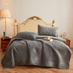 Luksuslik sametist tekk ja voodikate komplekt: Kolmeosaline k&otilde;rgekvaliteediline Euroopa stiilis multifunktsionaalse voodilina ja tekiga 220x240cm bed cover