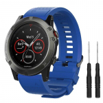 Kiirkinnitusega rihm Garmin Fenix ​​3 5 5X 5S Plus 6 6X 6S Pro 7 7S 7X 945 nutikella rihm 26 22 20 mm rihmaga silikoonk&auml;ev&otilde;ru jaoks 20mm width sinine/lilla